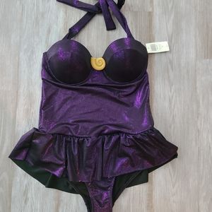 Disney Villian Ursula Swimsuit Large New